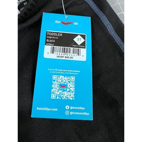 Hot Chillys Toddler 3T Thermal Pant Brand New Black - Picture 4 of 5